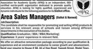 Association For Academic Qualification Jobs in Sialkot